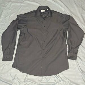 Calvin klein regular fit non-iron button down dress shirt size 16 34/35 …